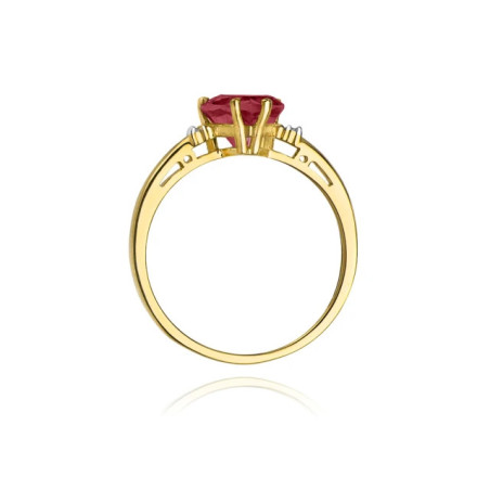 Gold ring with diamond EY-12 ruby ​​| GoldJewellery