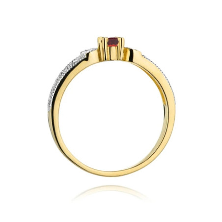 Gold ruby ​​ring 0.15 ct
