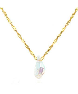 Gold necklace with Swarovski crystal 14k