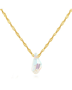 Gold necklace with Swarovski crystal 14k