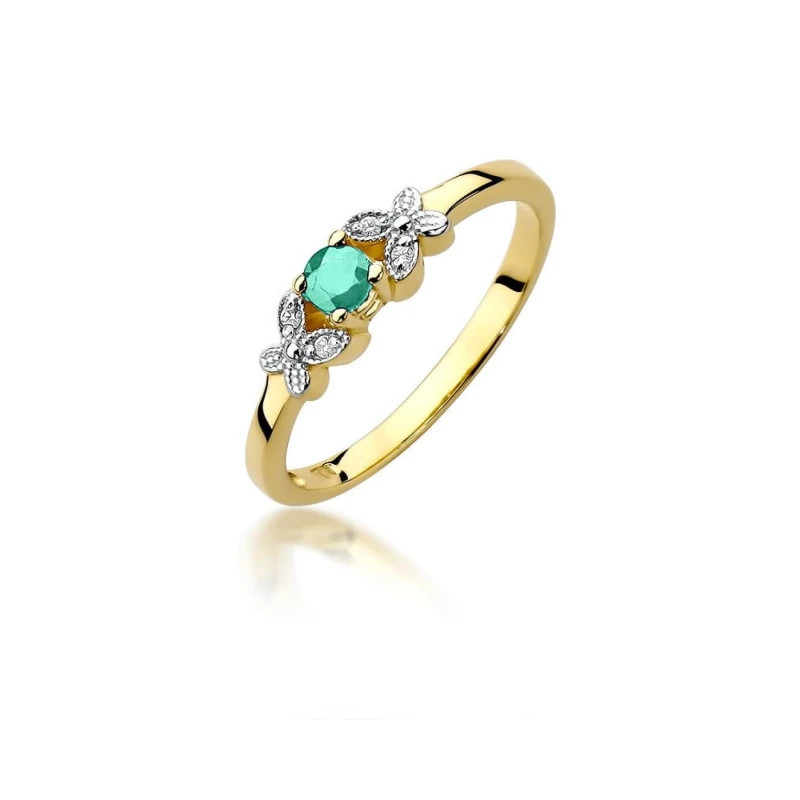 Ring with emerald butterflies certificate Ring with emerald butterflies certificate