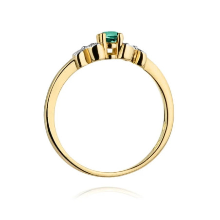 Ring with emerald butterflies certificate