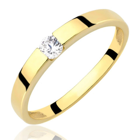 Wedding ring 333 with zircon P1.114 | GoldJewellery