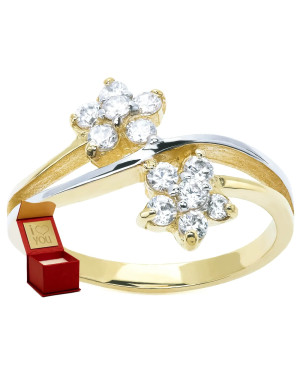 14k gold flower ring