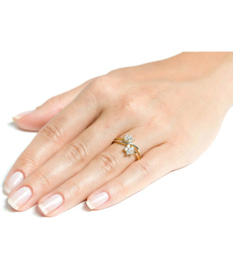 14k gold flower ring