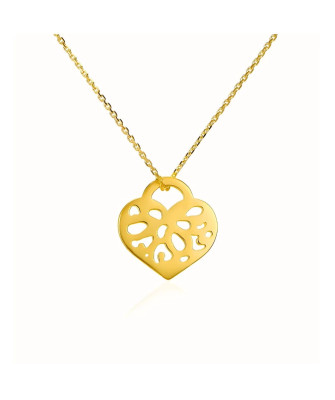 Gold celebrity Heart Filigree