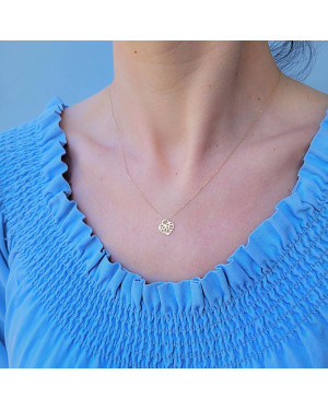 Gold celebrity Heart Filigree