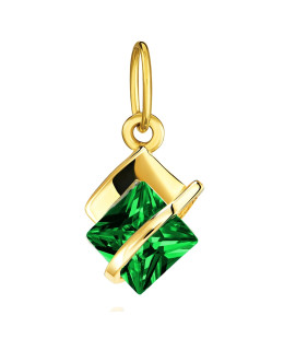 Gold Pendant Emerald Band