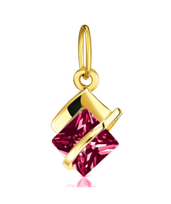 Gold Pendant Ruby Band