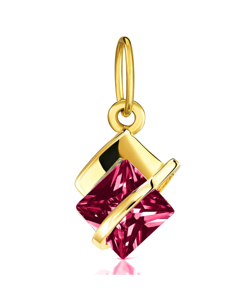 Gold Pendant Ruby Band