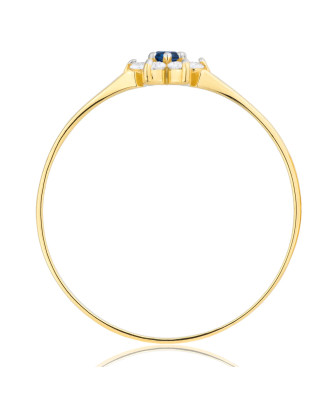 Sapphire flower ring stone 8k