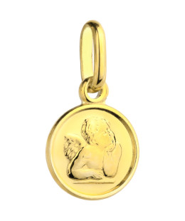 Small angel pendant 14k