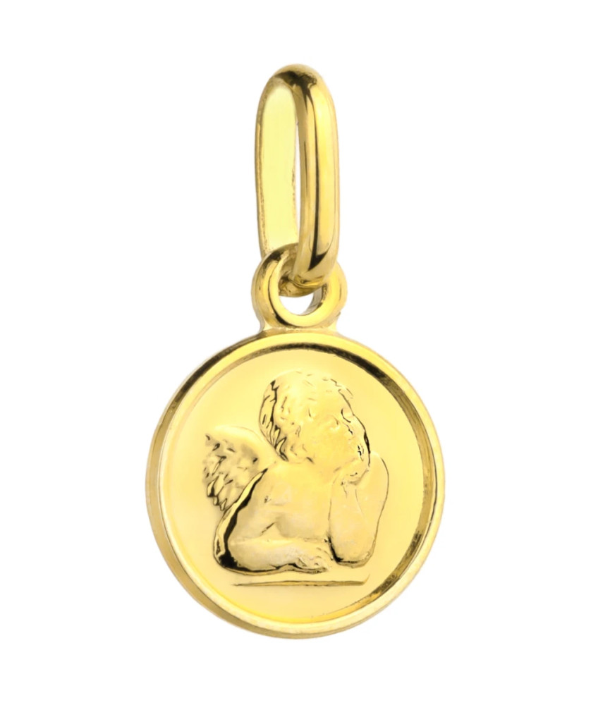 Small angel pendant 14k
