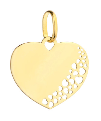 Pendant filigree heart 14k gold