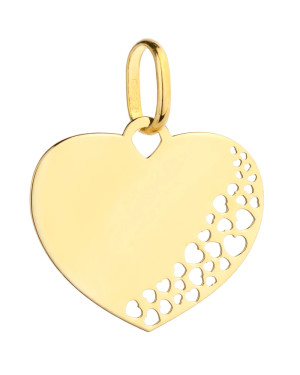 Pendant filigree heart 14k gold
