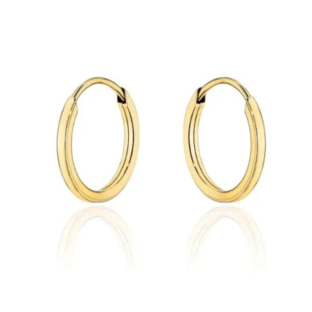 ⭐ Gold hoop earrings with a square cross-section, super light - 1 cm pr. 585 ♥ GoldJewellery