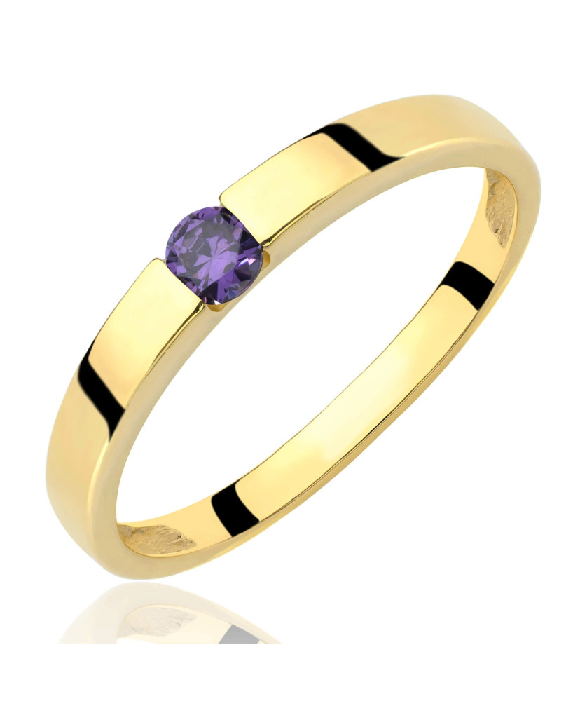 Ring band purple stone