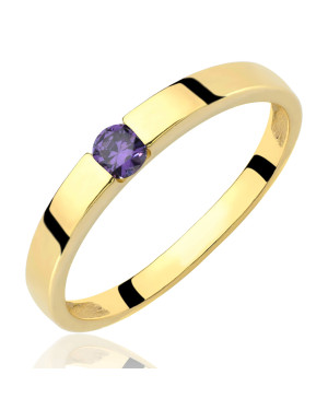 Ring band purple stone