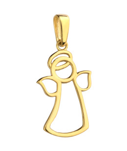 Gold pendant angel halo