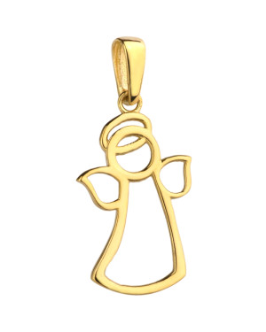 Gold pendant angel halo