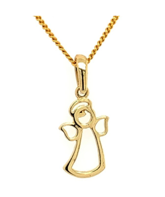 Gold pendant angel halo