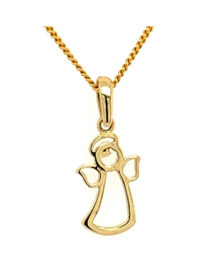 Gold pendant angel halo