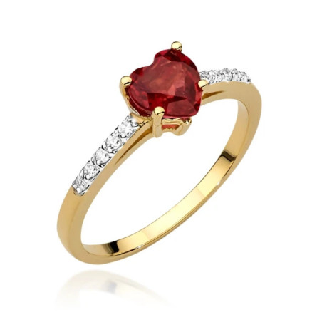 Engagement ring with ruby ​​585