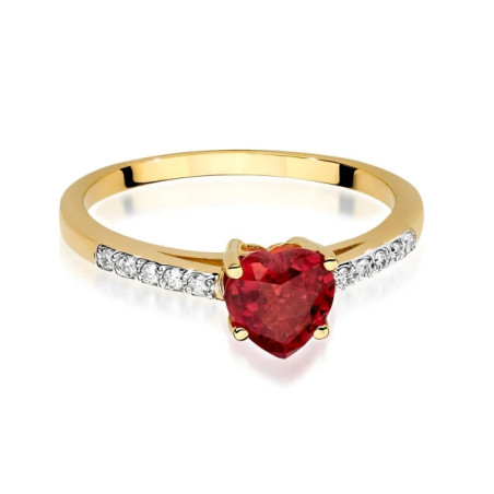 Engagement ring with ruby ​​585