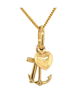 Gold pendant faith hope love