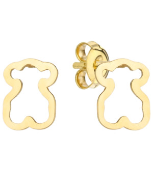 Gold bear stud earrings