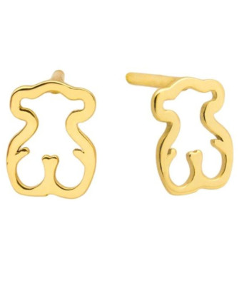 Gold bear stud earrings