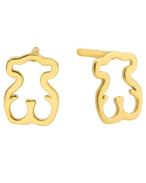 Gold bear stud earrings