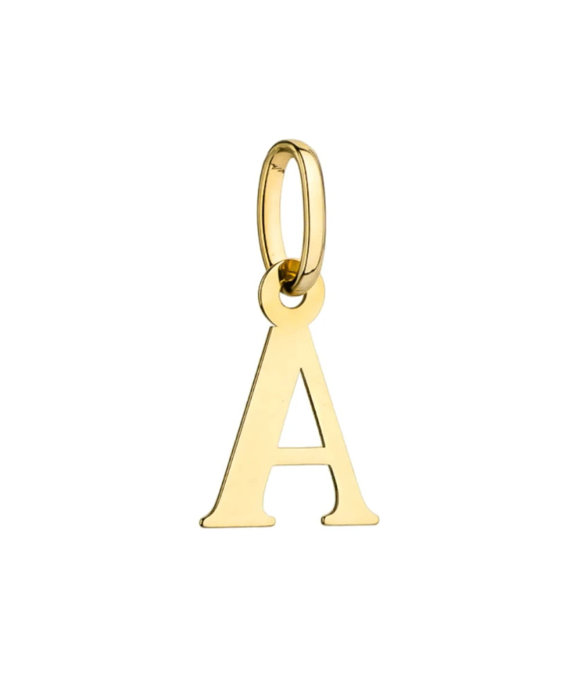 Gold pendant letter A