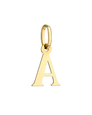 Gold pendant letter A