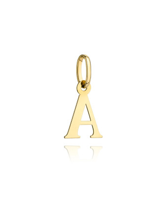 Gold pendant letter A