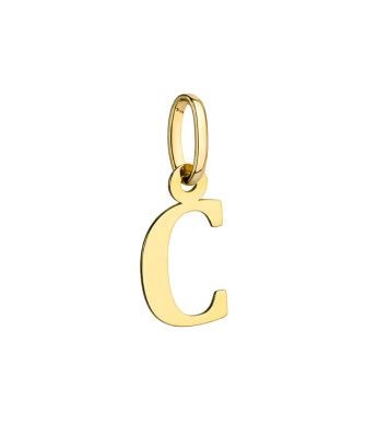 Gold pendant letter C