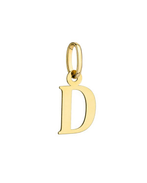 Gold pendant letter D