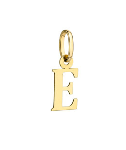 Gold pendant letter E