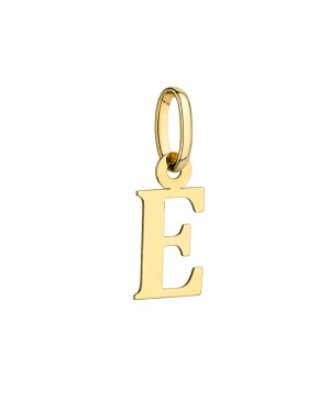 Gold pendant letter E