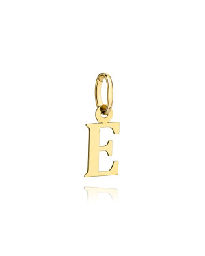 Gold pendant letter E