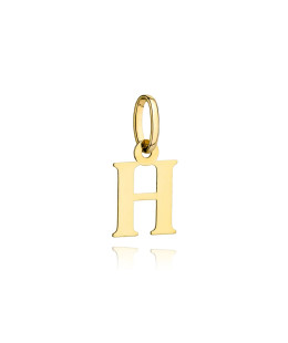 Gold pendant letter H