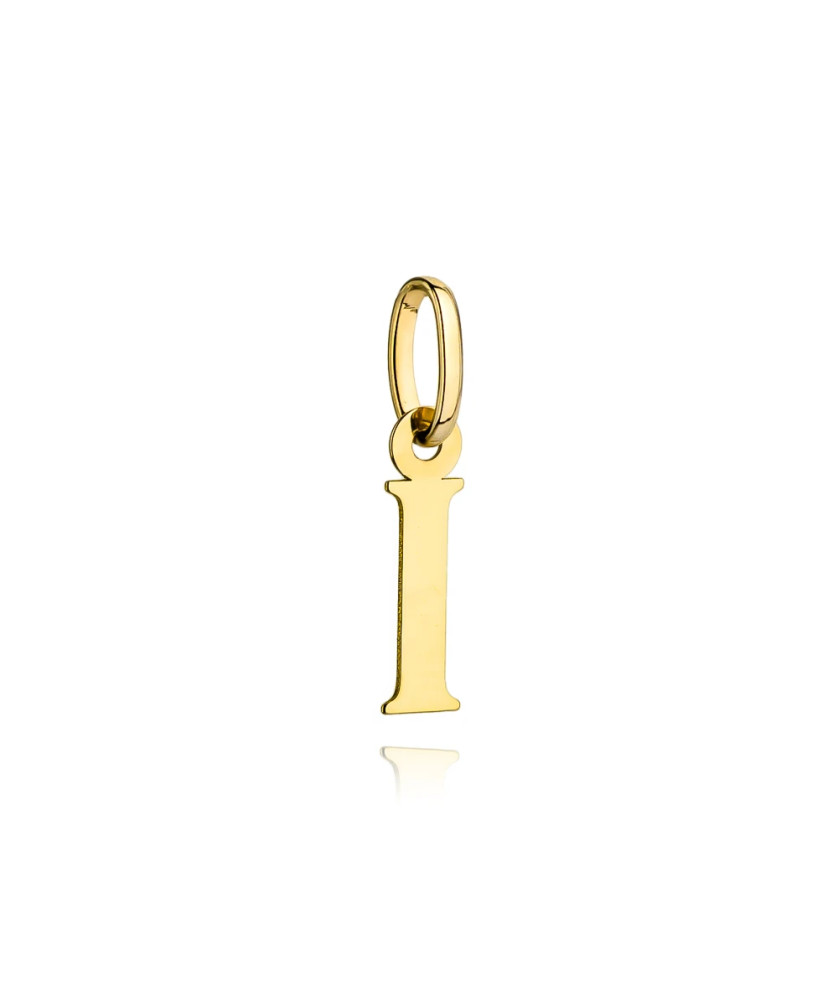 Gold pendant letter I