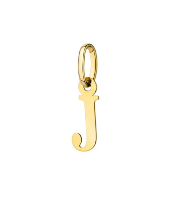 Gold pendant letter J