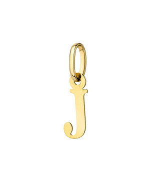 Gold pendant letter J