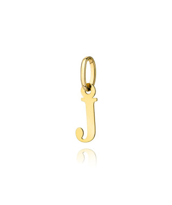 Gold pendant letter J