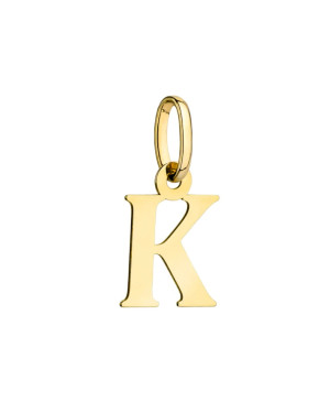 Gold pendant letter K
