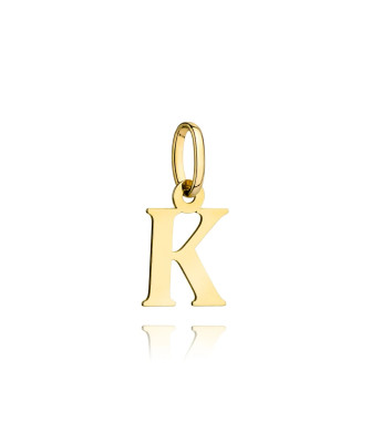 Gold pendant letter K