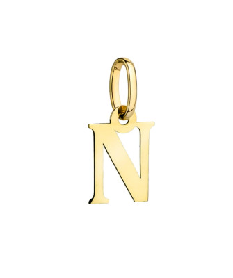 Gold pendant letter N