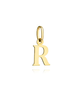 Gold pendant letter R