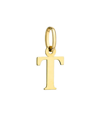 Gold pendant letter T